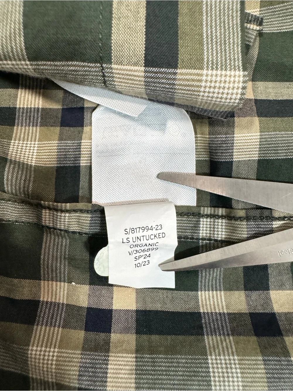 Banana Republic Untucked Fit Green Plaid Button Down Shirt Men’s Medium